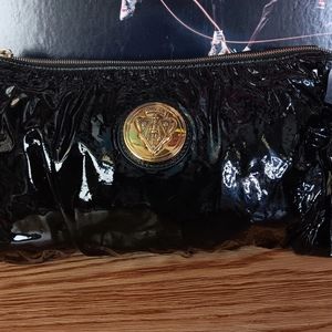 Vintage Gucci Black Patent Leather Large Hysteria Clutch